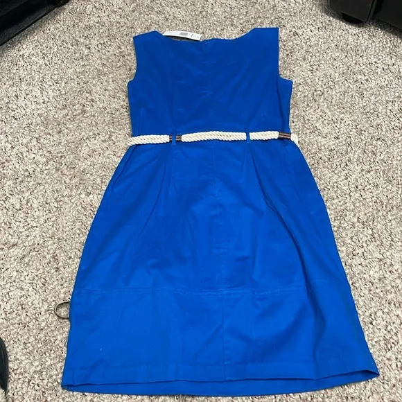 Tommy Hilfiger Blue Dress with White Belt - Picture 9 of 10